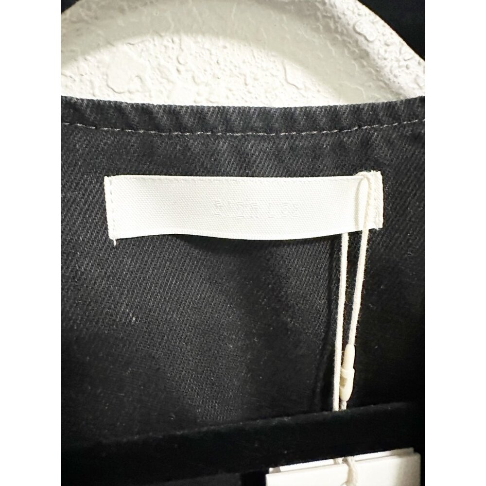 Dion Lee Rigid Denim Waistcoat Vest Sleeveless V Neck Button Front Black Size 12 - Picture 6 of 6